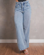 Calça Jeans Wide Leg Modeladora (Leve 2 pelo Preço de 1)