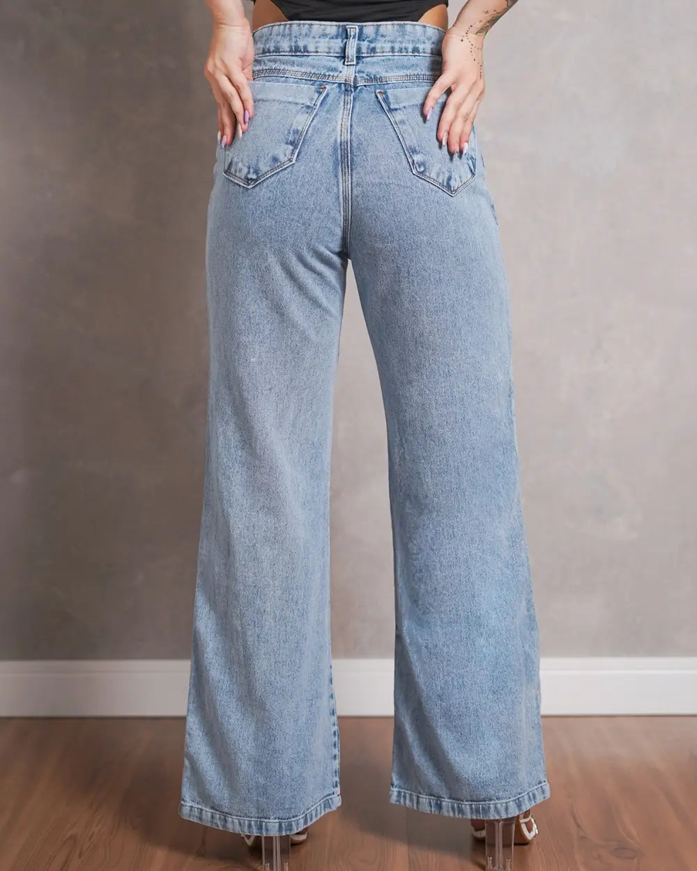 Calça Jeans Wide Leg Modeladora (Leve 2 pelo Preço de 1)