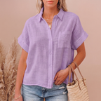 [COMPRE 1 E LEVE 3] Camisa Alvorada™ em Linho de Algodão / A Peça Essencial do Verão para a Mulher Decidida e Sofisticada!