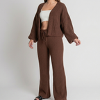 Conjunto Feminino de Tricot Mousse Canelado (Mega oferta Compre 1 e Leve 2)
