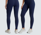 Kit 2 calças legging canelada poliamida sem costura